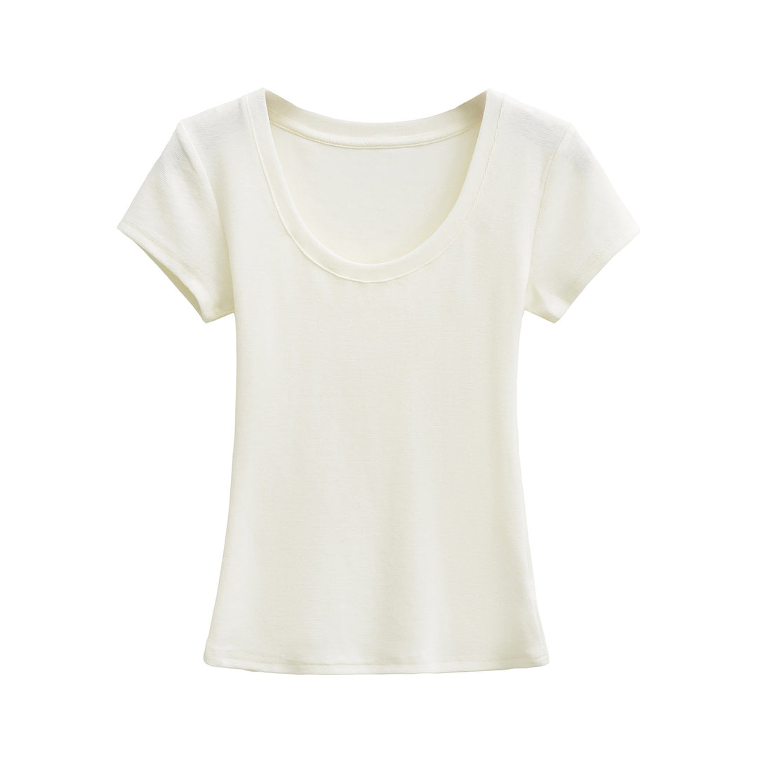 Damen Rundhals T-Shirt aus atmungsaktivem Material mit strukturierter Oberfläche Drune