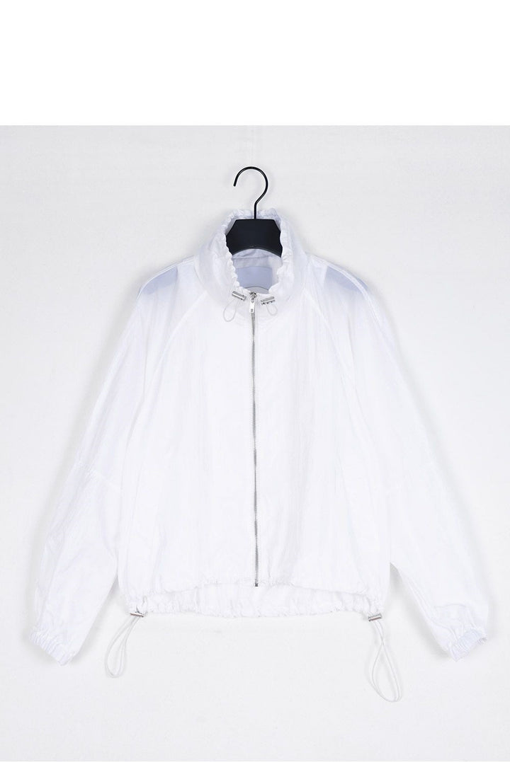 Damen atmungsaktive Jacke mit verstellbarem Kragen Drune