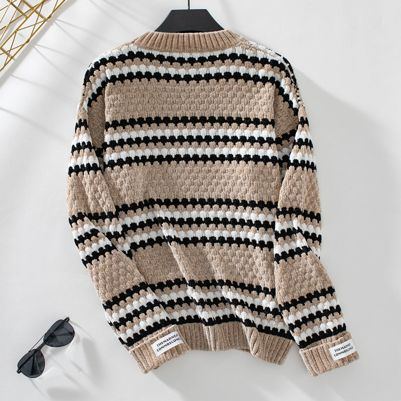 Drune | Modischer Gestreifter Strickpullover für Damen