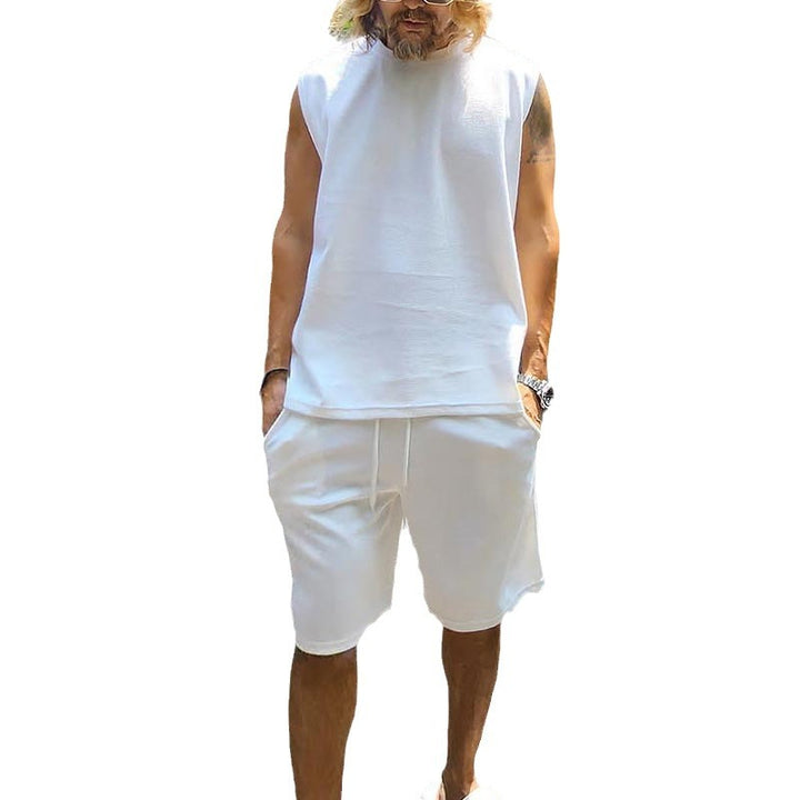 Herren lässiges Kurzarm Sweatshirt und Shorts Set Drune