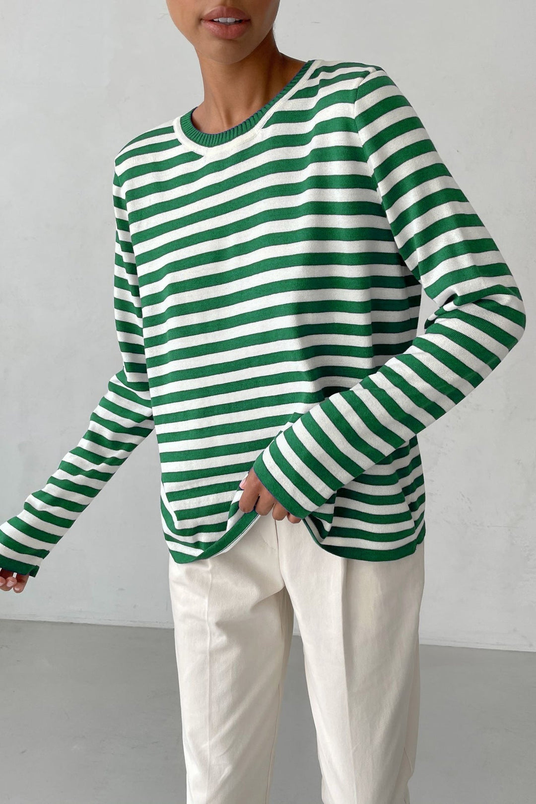 Drune | Klassischer Gestreifter Pullover