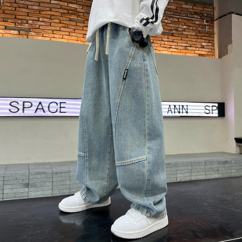 Damen oversized Jeans mit einzigartigem Schnitt und tiefen Taschen Drune