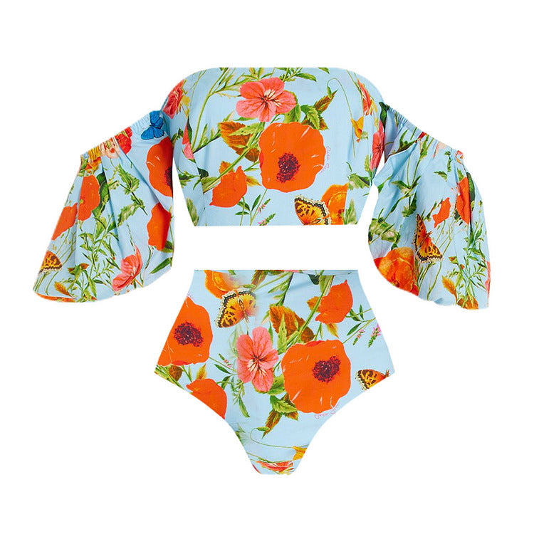 Damen Badeanzug- und Rock-Set mit floralem Design Drune