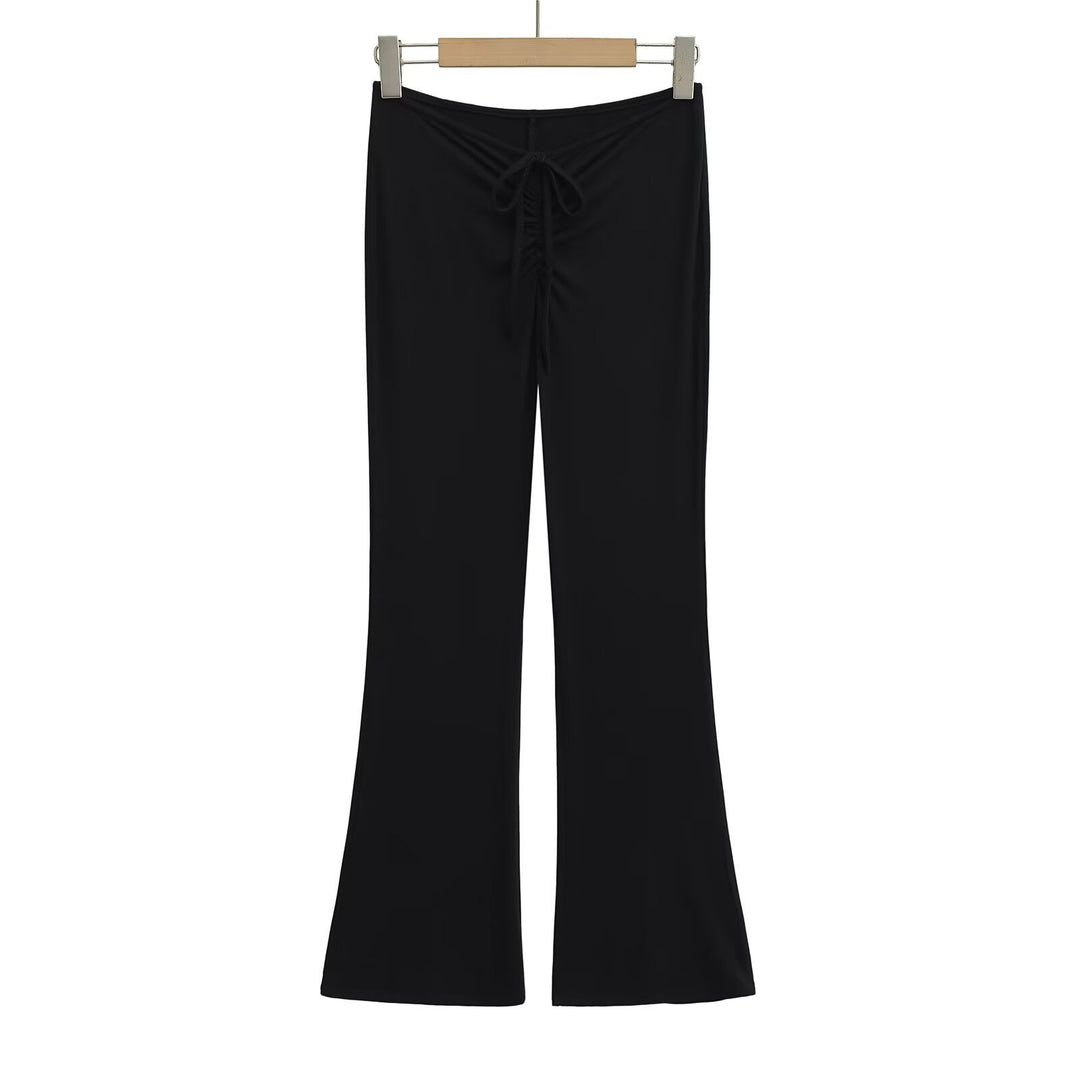 Damen Leggings mit verstellbarem Taillenzug und schickem Flared-Schnitt Drune