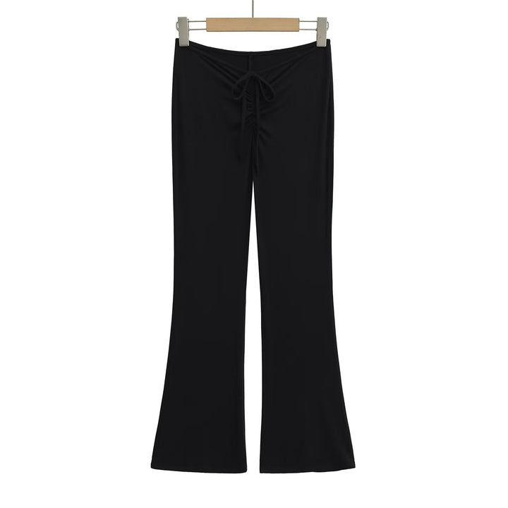 Damen Leggings mit verstellbarem Taillenzug und schickem Flared-Schnitt Drune