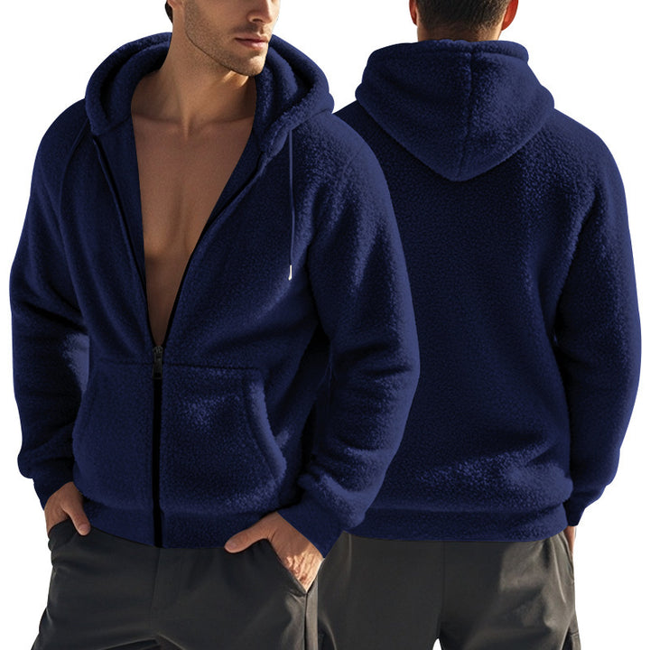Herren Fleecejacke mit Kapuze und weichem Innensof Drune