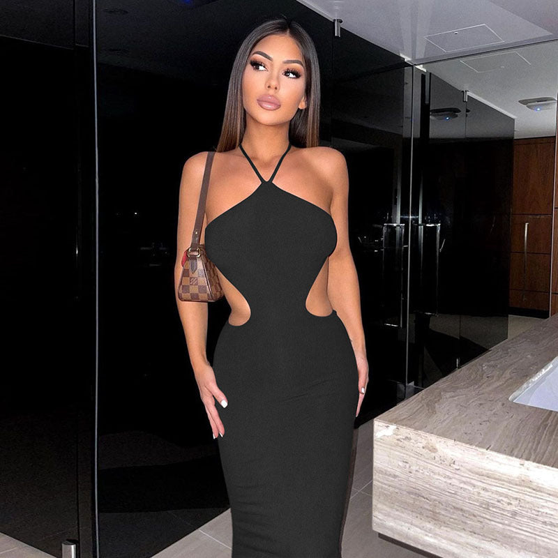 Damen Maxikleid mit eleganten Ausschnitten und verführerischem Schnitt Drune