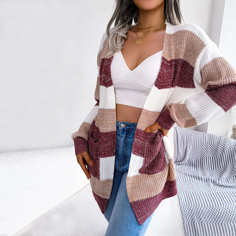 Drune | Gestreifte Strickjacke für Stilvolle Outfits