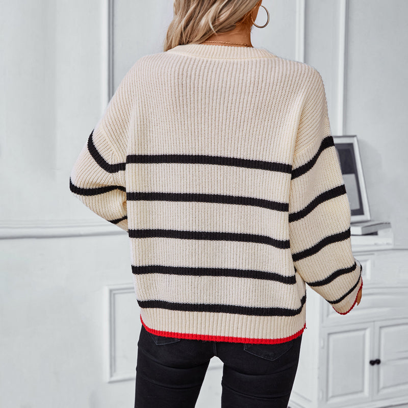 Drune | Gestreifter Strickpullover mit Klassischem Design