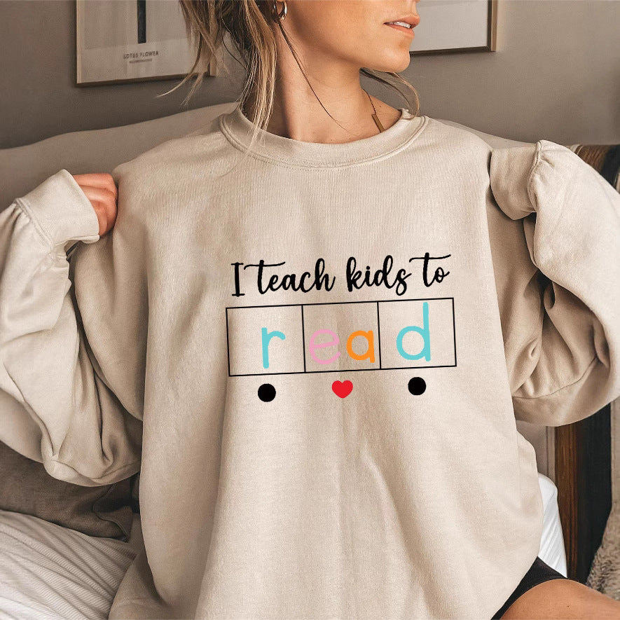 Damen Sweatshirt mit kreativem Lehrmotiv Drune