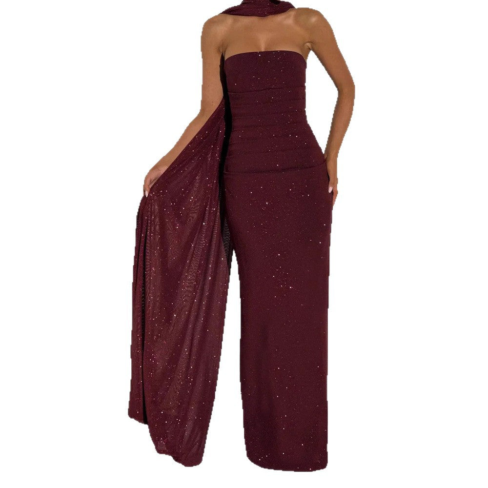 Damen Glamouröses Abendkleid mit schimmernden Details Drune