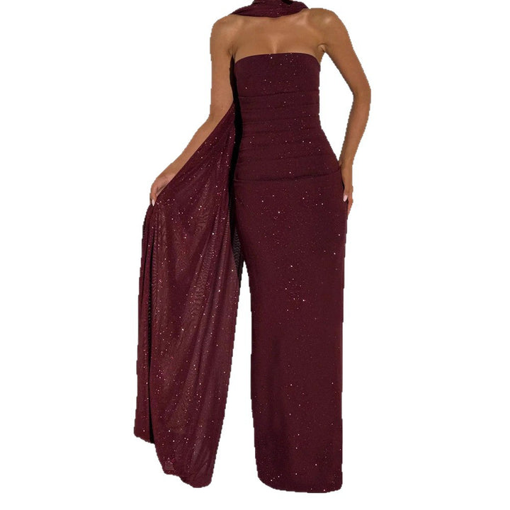 Damen Glamouröses Abendkleid mit schimmernden Details Drune