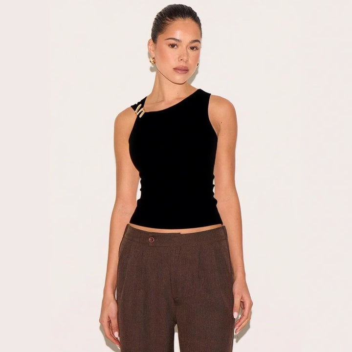 Damen Elegantes Tanktop mit dekorativem Knotendetail Drune