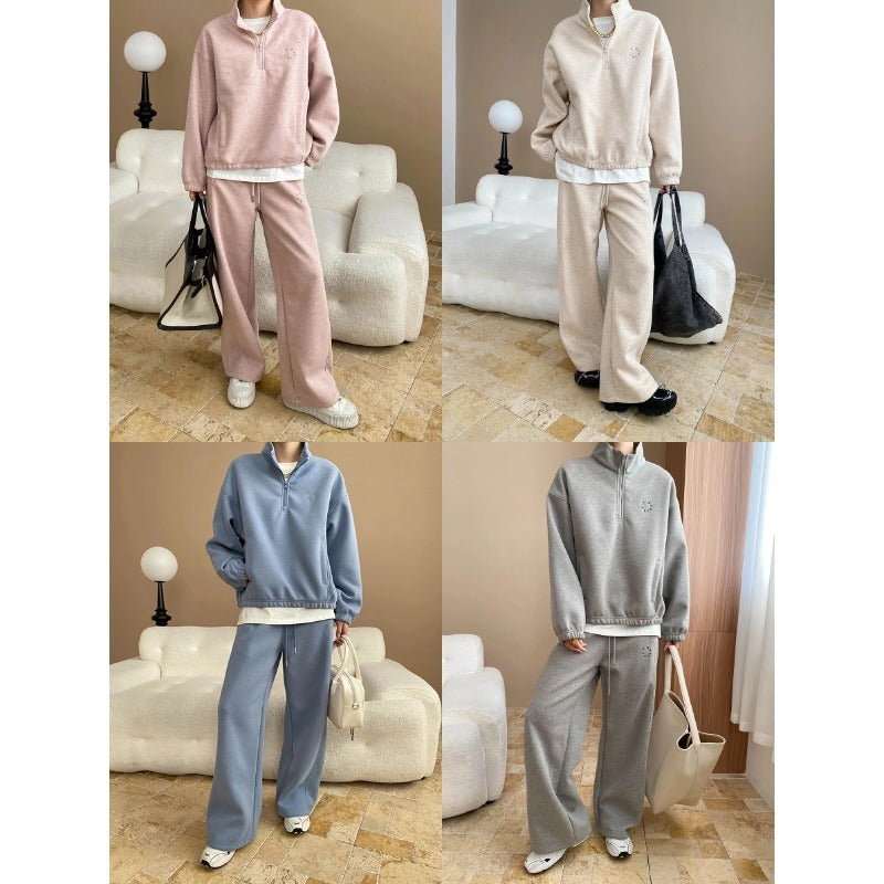 Damen lässiger Kapuzenpullover mit hohem Kragen und eleganter Passform Drune