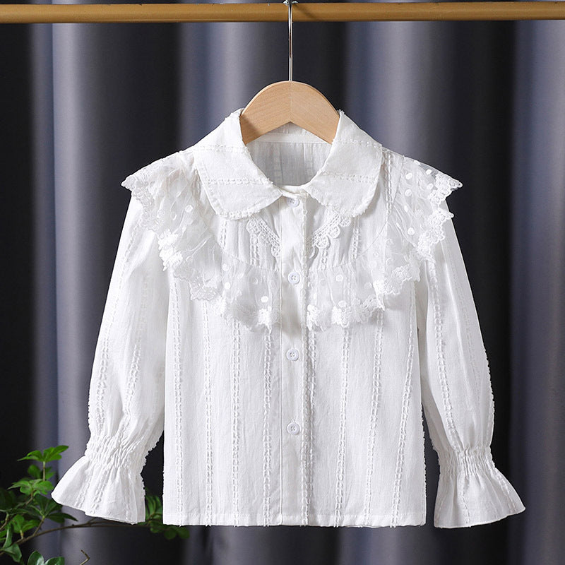 Mädchen Bluse mit eleganter Rüschendekoration Drune