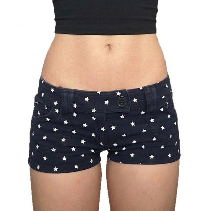 Damen Modische Shorts mit Sternenmuster und praktischem Schnitt Drune