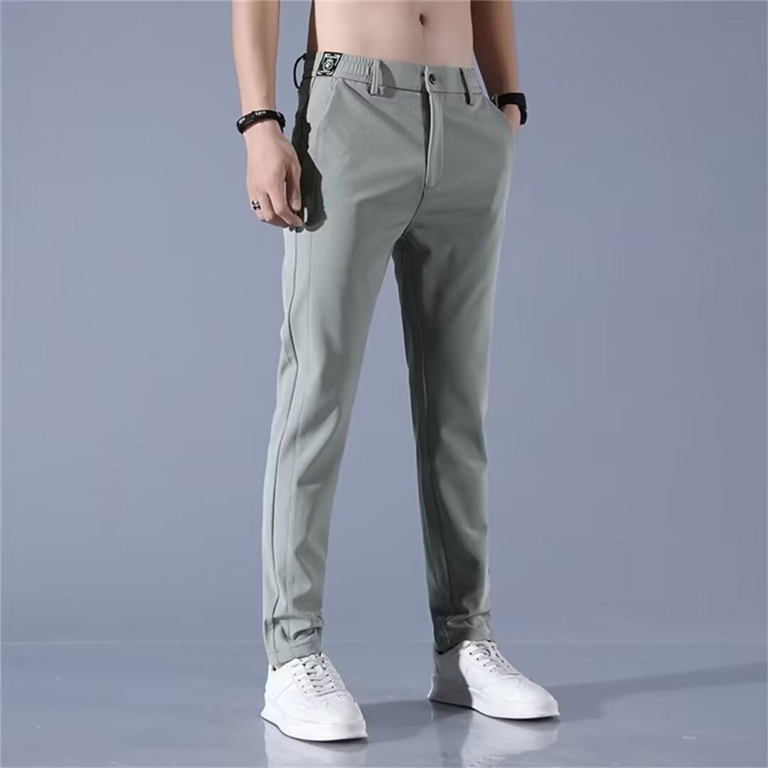 Herren elegante Anzughose mit elastischem Bund und praktischen Eingrifftaschen Drune