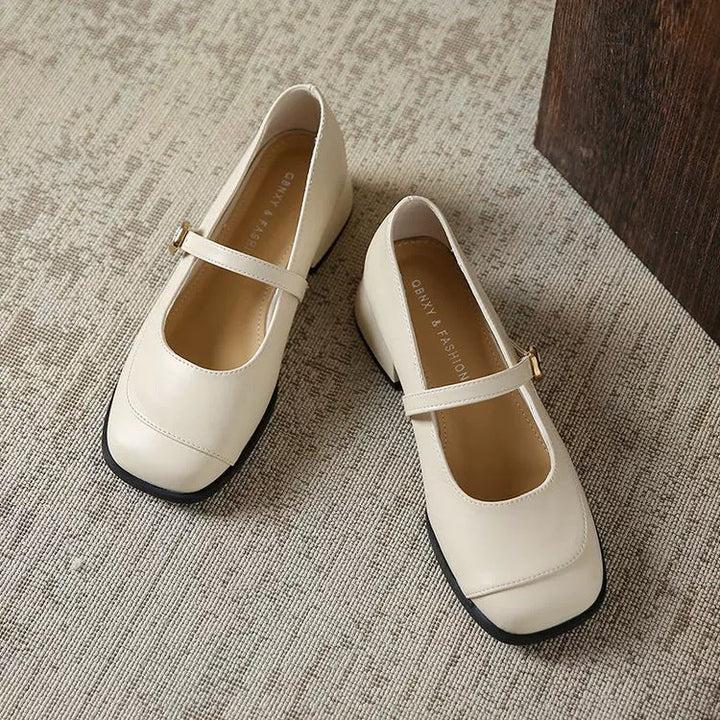 Damen Elegante Mary Janes mit modischem Riemen und komfortablem Blockabsatz Drune