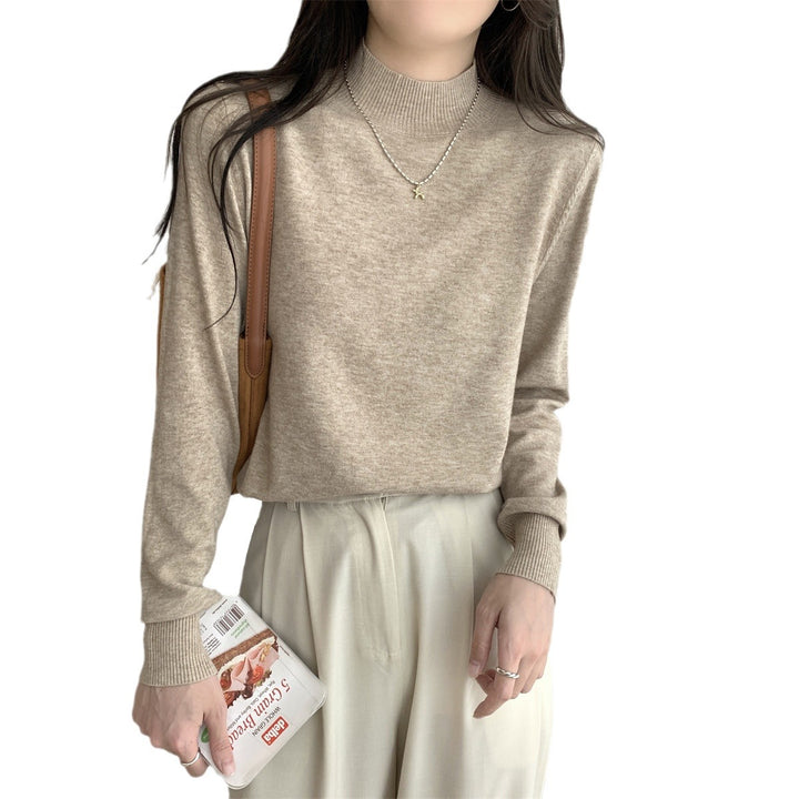 Damen Feinstrickpullover mit modernem Stehkragen und lässigem Schnitt Drune