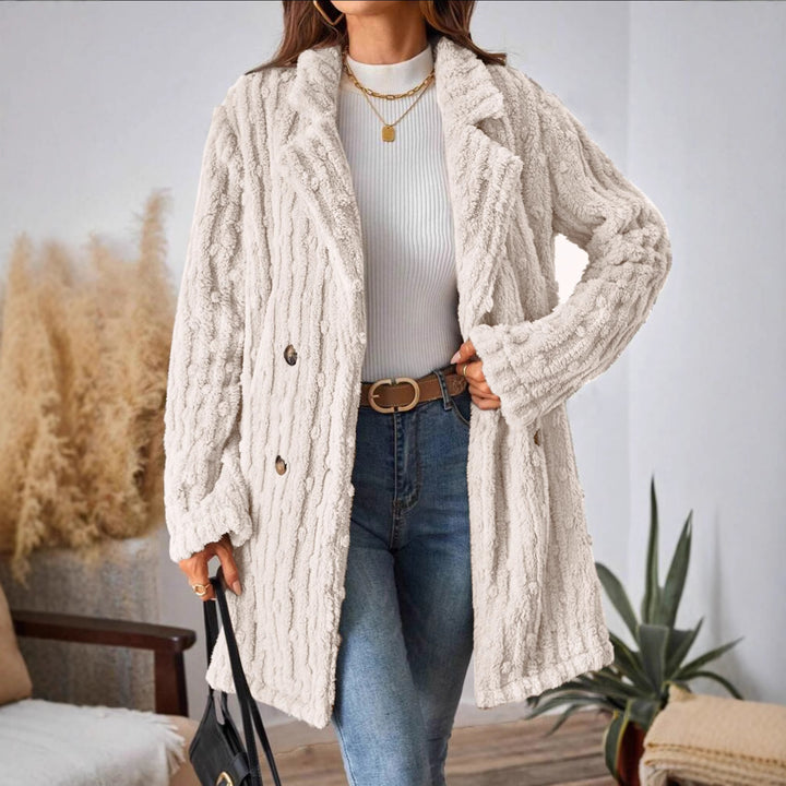 Damen Kuscheliger Oversized Wollmantel Drune