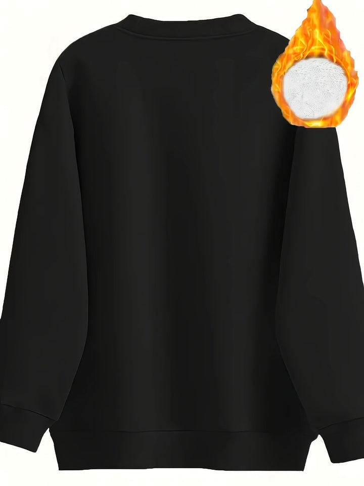 Damen Wärmendes Sweatshirt mit flauschigem Innenfutter Drune