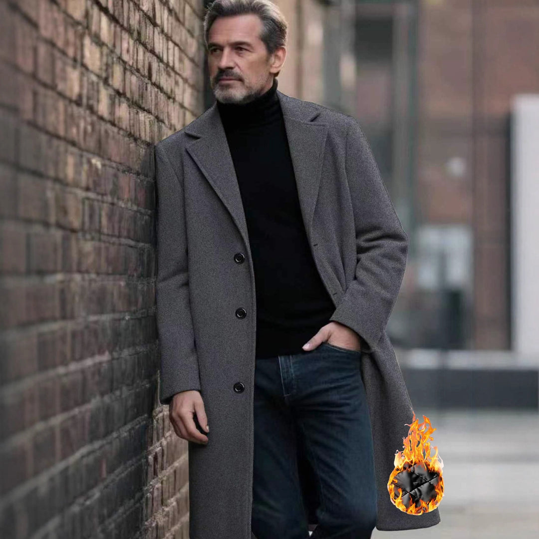 Herren eleganter Wollmantel Drune