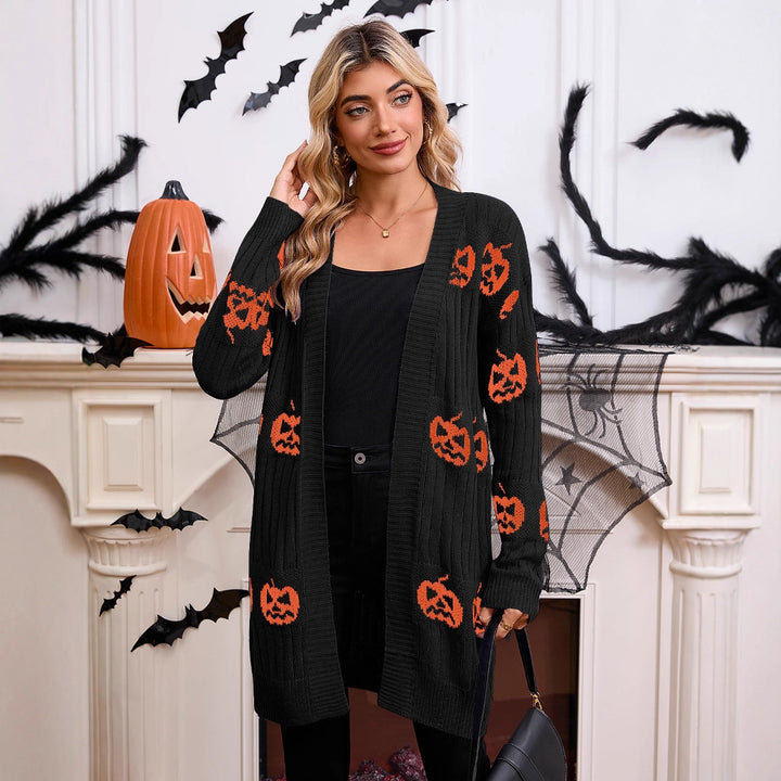 Damen Strickjacke mit Geistermotiv Drune