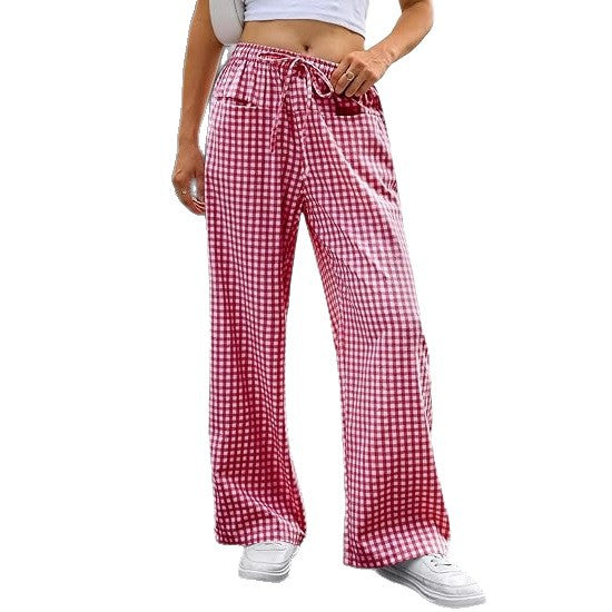 Damen luftige Karottenhose mit Kordelzug Drune