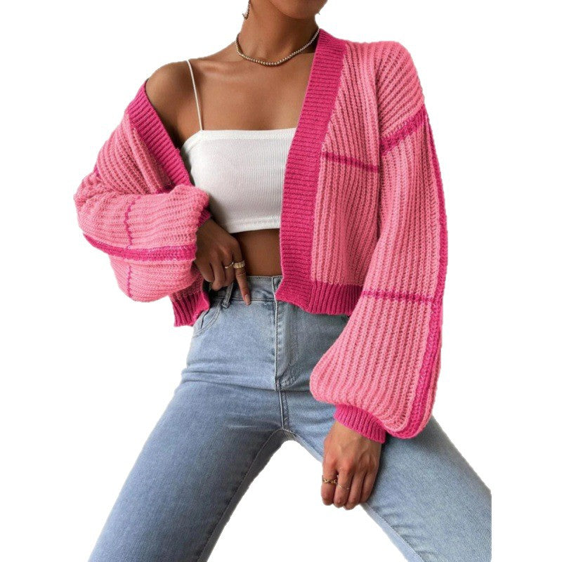Damen Großer Strickcardigan mit voluminösen Ärmeln Drune