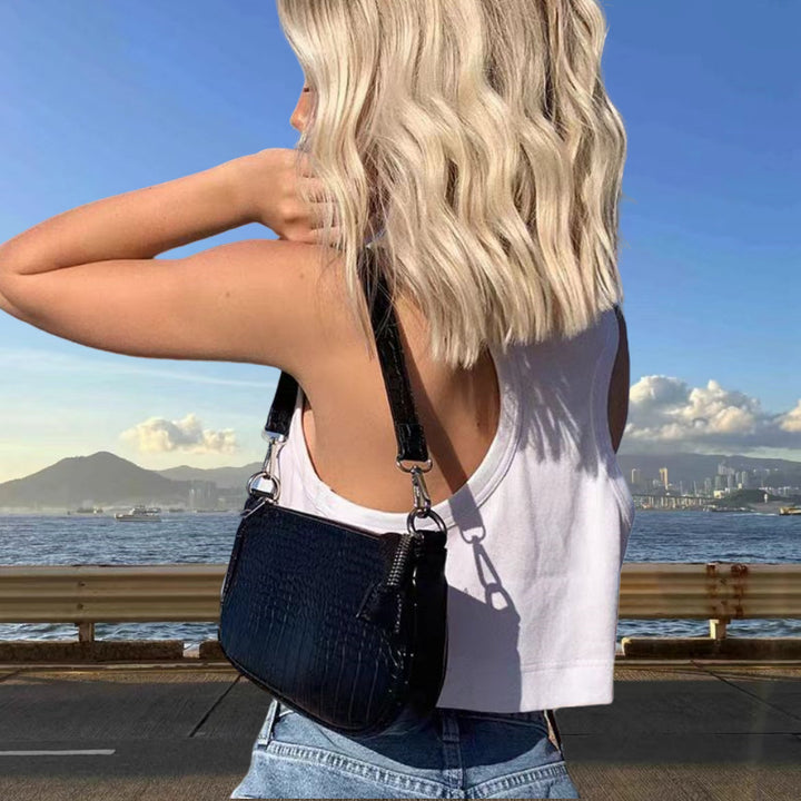 Damen Crop-Top mit lässigem Schnitt und modischem Rundhalsausschnitt Drune