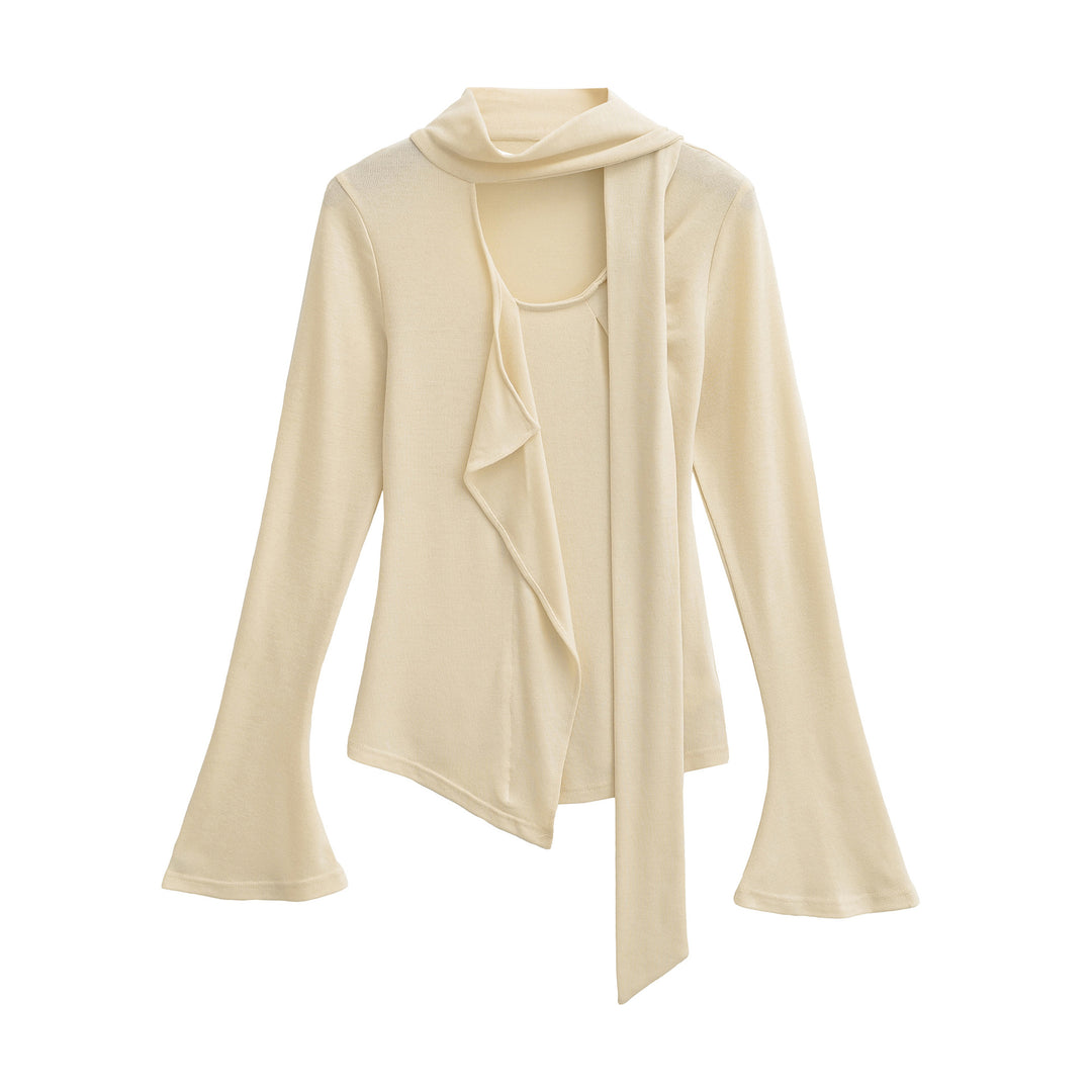 Damen modische Wickeljacke mit Schalkragen Drune