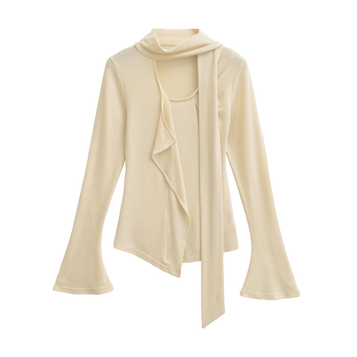 Damen modische Wickeljacke mit Schalkragen Drune