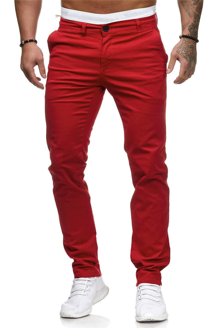 Herren maßgeschneiderte Slim-Fit Chino-Hosen Drune