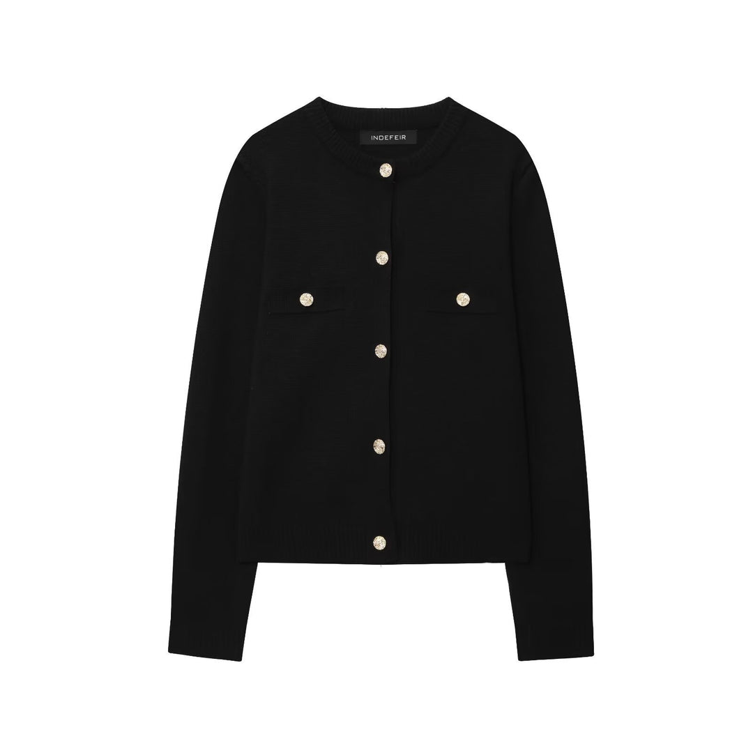 Damen Strickjacke mit elegantem Knopfdesign und praktischen Taschen Drune