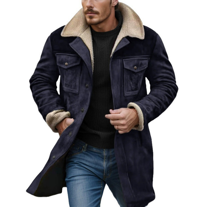 Herren Lammfelljacke im lässigen Utility-Stil mit großzügigen Taschen Drune