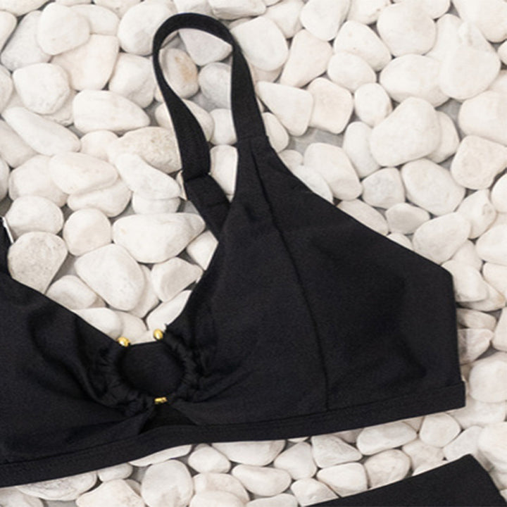 Damen Hochgeschnittener Bikini mit raffiniertem Ring-Detail Drune