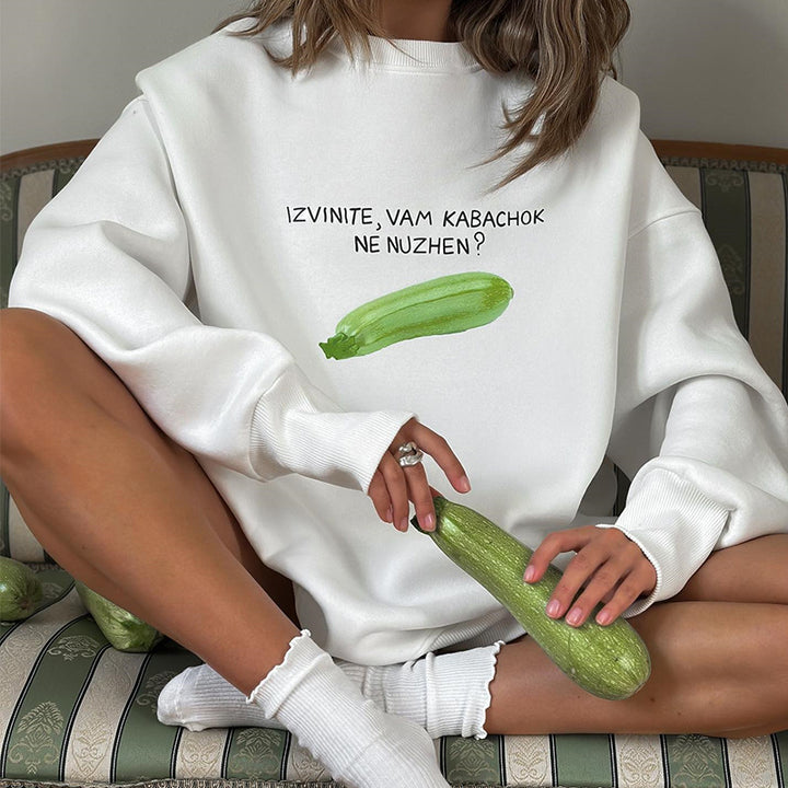 Damen Sweatshirt mit modernem Druckdesign Drune