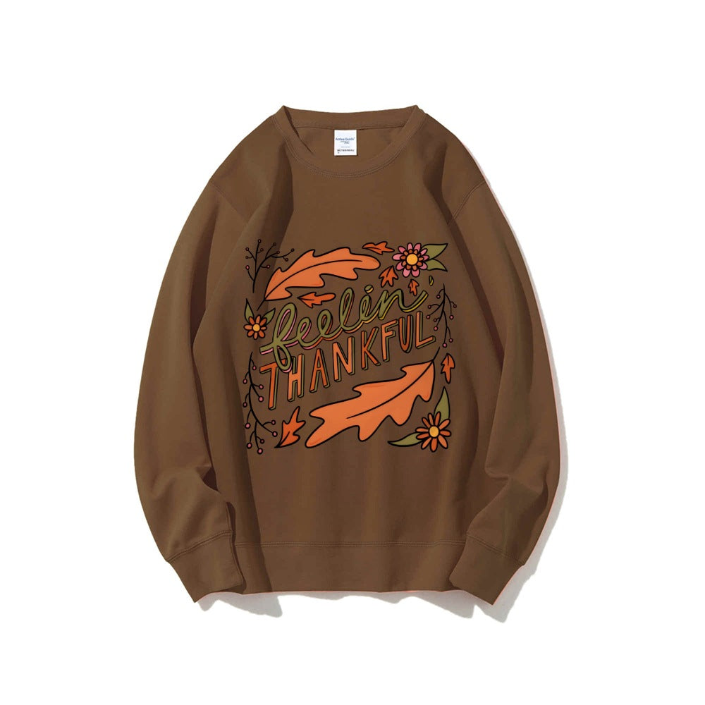 Damen Sweatshirt mit buntem Herbstmotiv und inspirierendem Schriftzug Drune