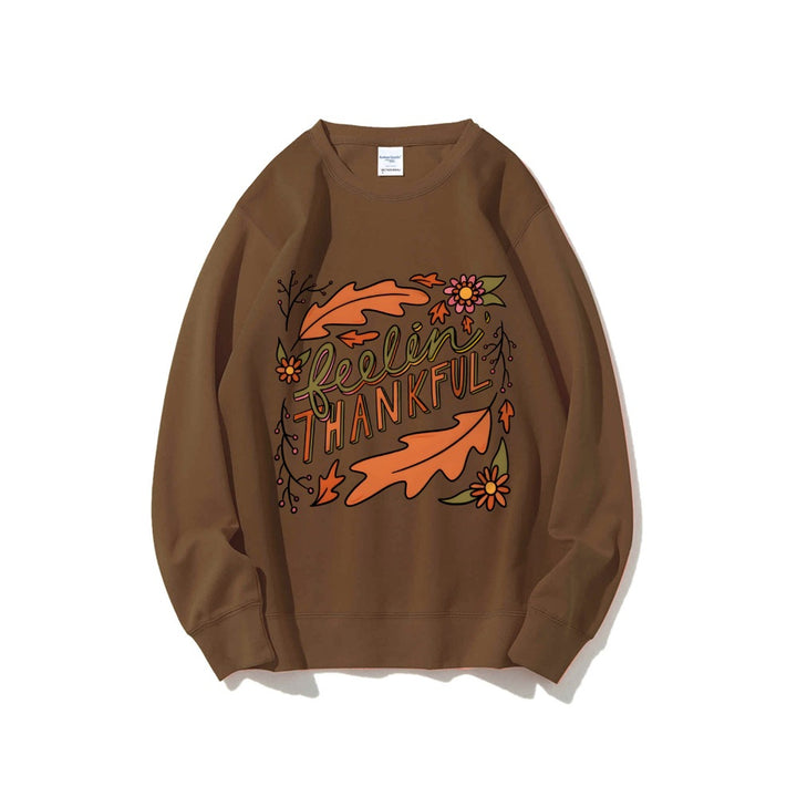 Damen Sweatshirt mit buntem Herbstmotiv und inspirierendem Schriftzug Drune