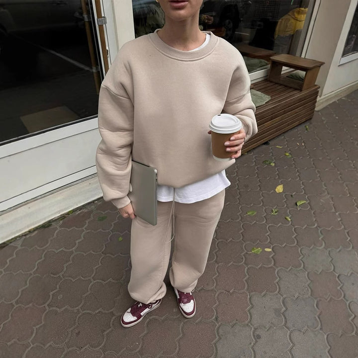 Damen gemusterter Oversized Sweatshirt Drune