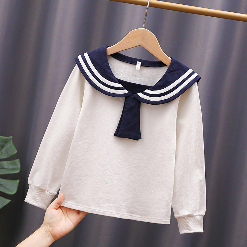 Mädchen Matrosen Sweatshirt mit stylischem Kragen Drune