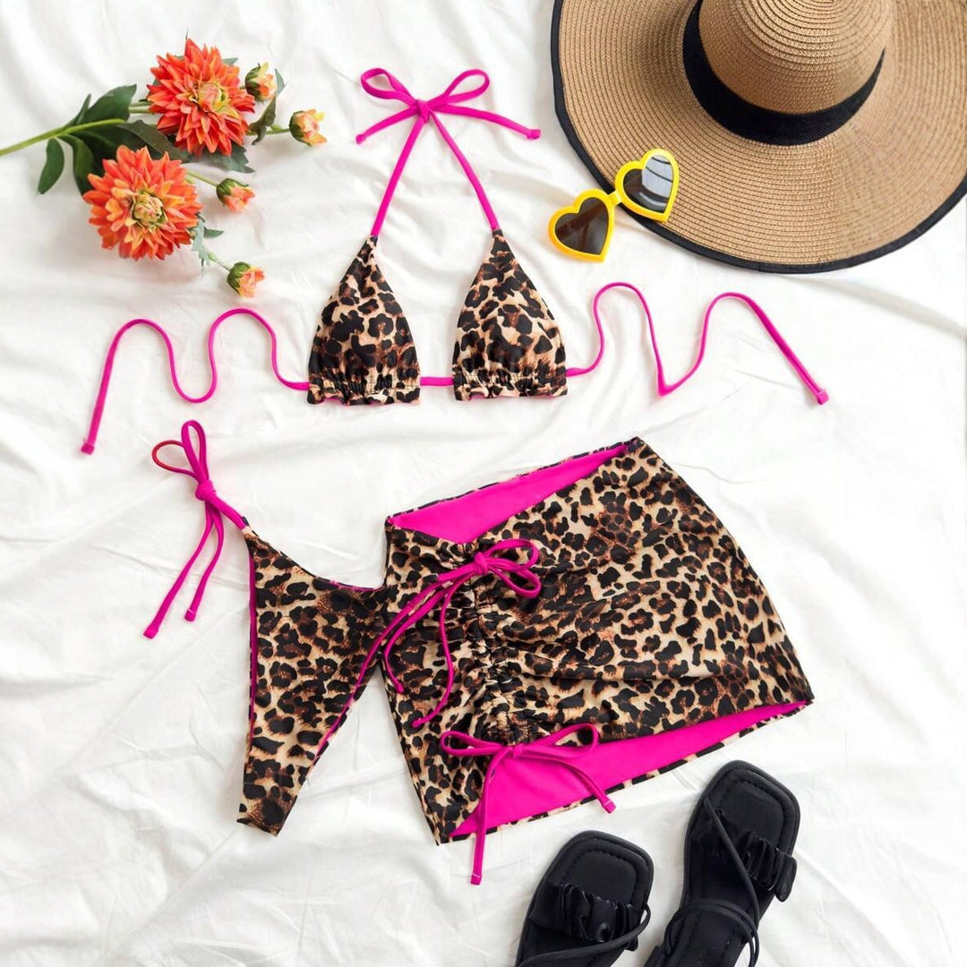 Damen Triangel-Bikini mit Wickelrock Drune
