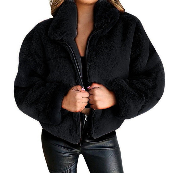Drune | Damen Oversized Mittelgroße Jacke Kunstfell