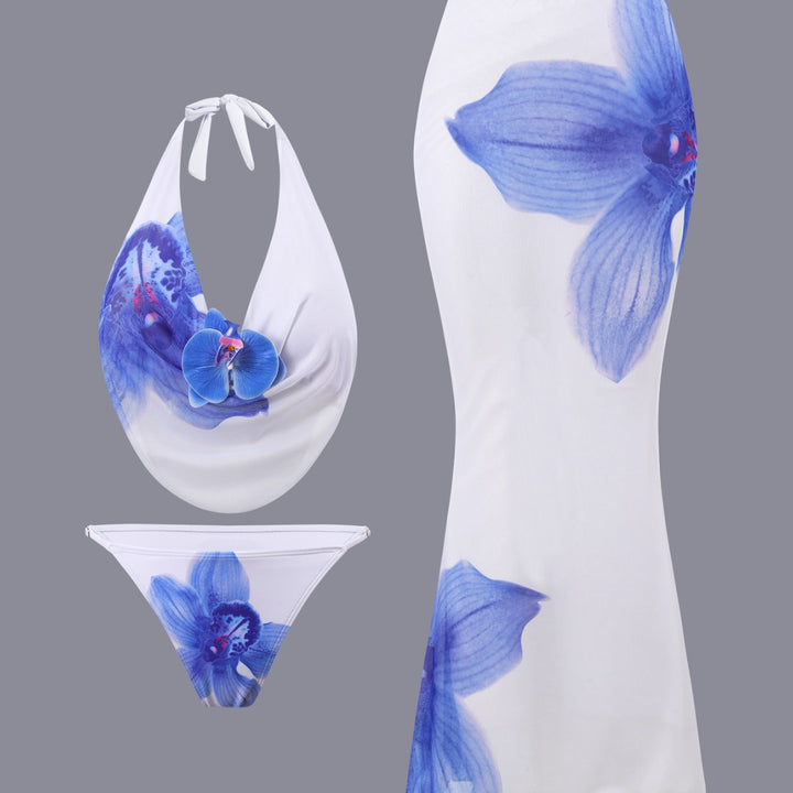Damen Bikini-Set mit floralem Design und elegantem Wickeloberteil Drune