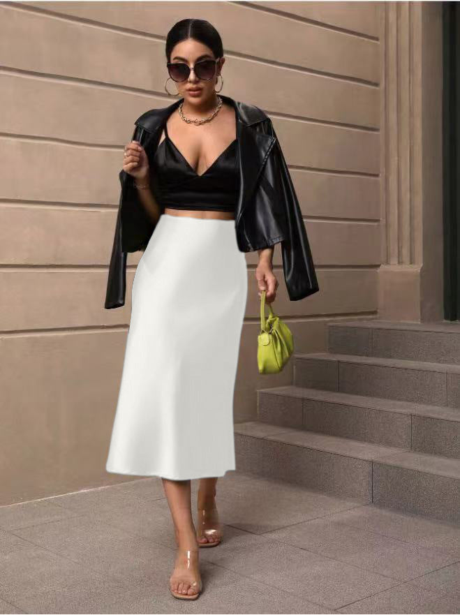 Damen Midi-Rock mit fließender Silhouette Drune