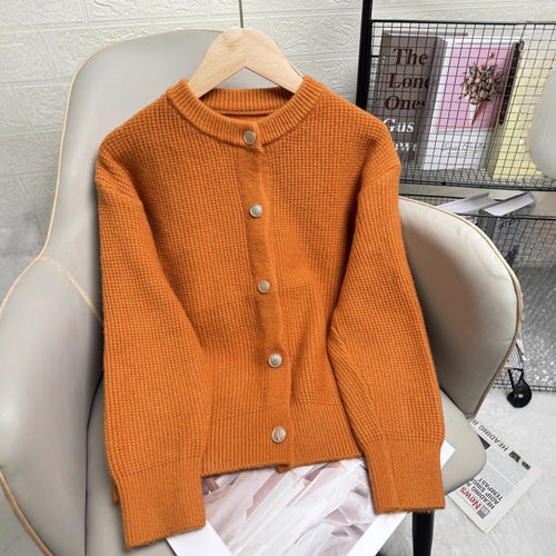 Damen Strickjacke mit Knopfdetails und modernem Strukturmuster Drune