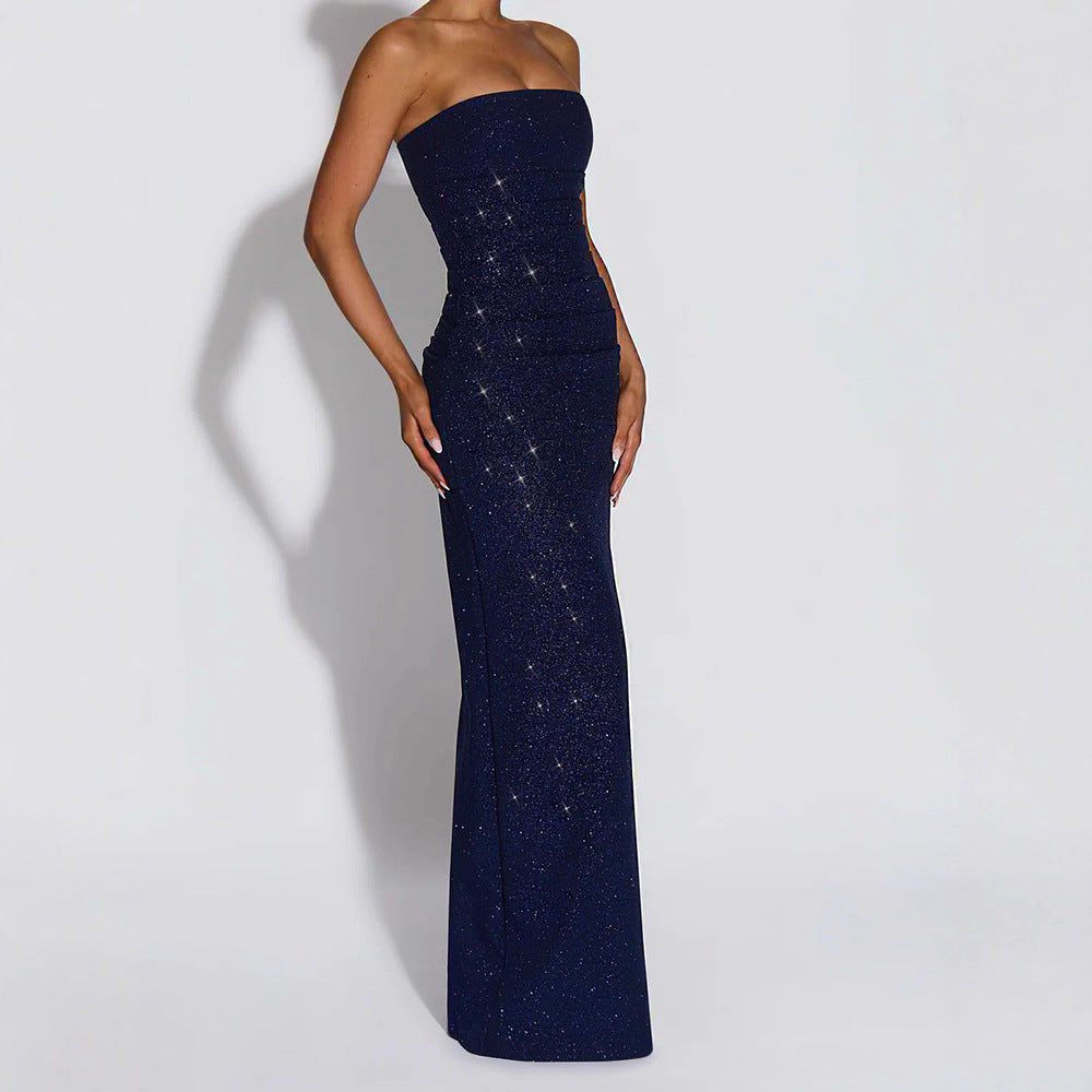 Damen Glamouröses Abendkleid mit schimmernden Details Drune