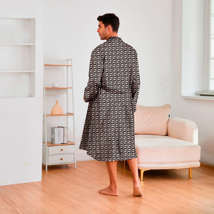 Herren Kimono mit modernem Muster und Gürtel – Drune