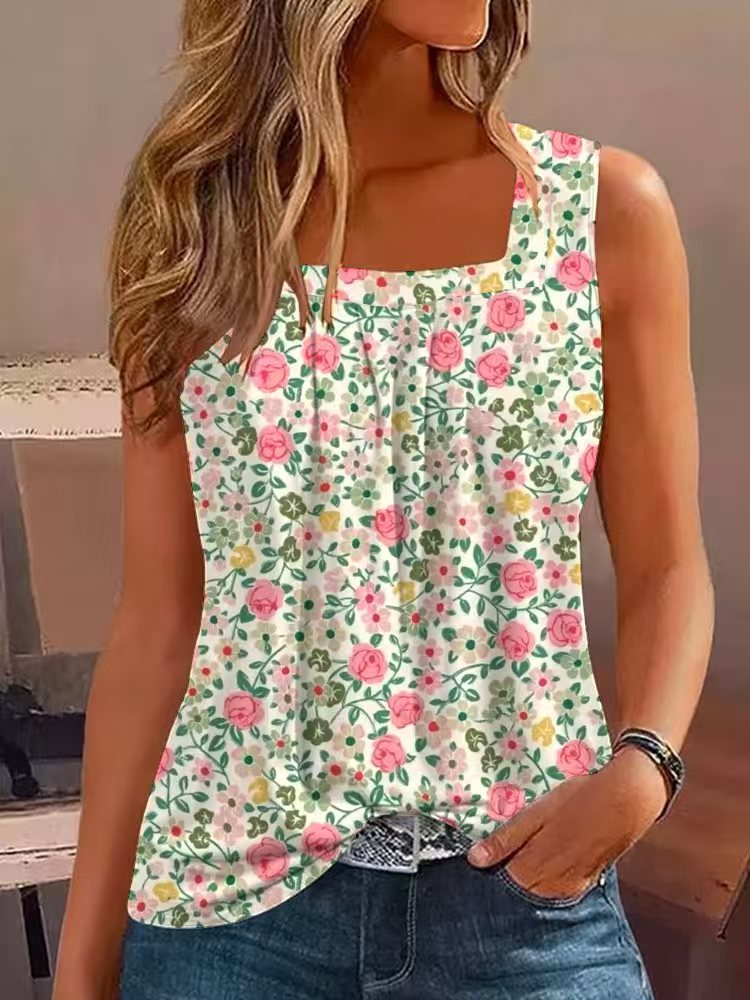 Damen Elegantes Blusentop mit Blumenmuster Drune
