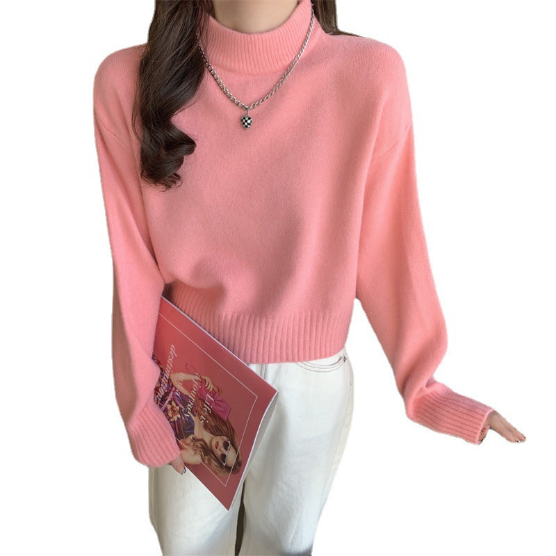 Damen Kuscheliger Rollkragenpullover mit lockerer Passform aus hochwertigem Strick Drune
